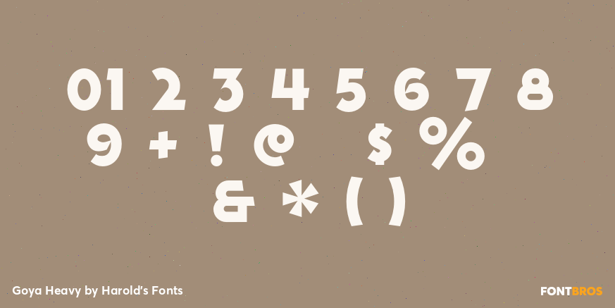 Goya Heavy Font Poster #1