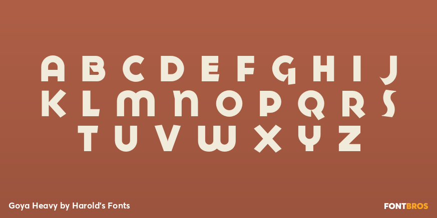 Goya Heavy Font Poster #2