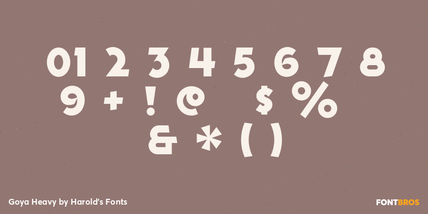 Goya Heavy Font Poster #4