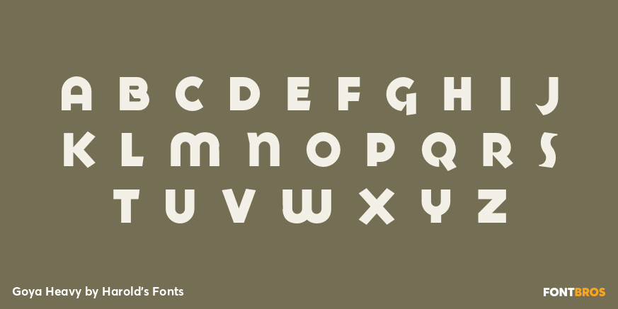Goya Heavy Font Poster #1