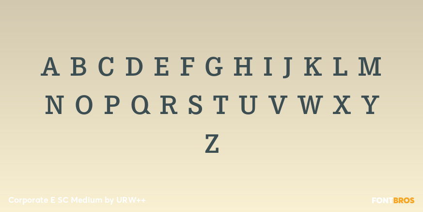 Corporate E SC Medium Font Poster #1