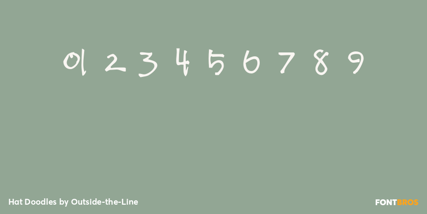 Hat Doodles Font Poster #4