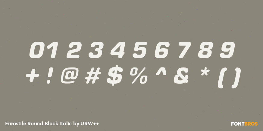 Eurostile Round Black Italic Font Poster #1