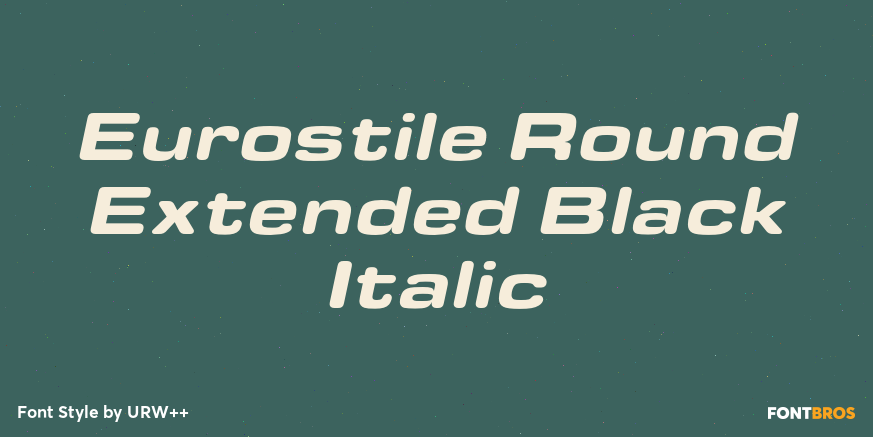 Eurostile Round Extended Black Italic Font Poster #1