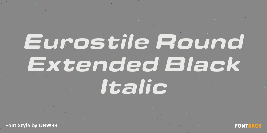Eurostile Round Extended Black Italic Poster
