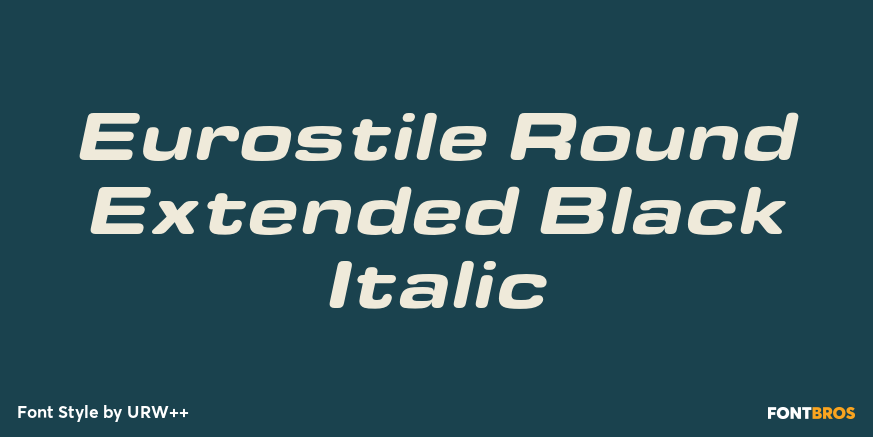 Eurostile Round Extended Black Italic Poster