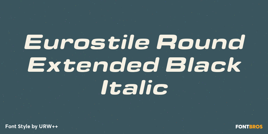 Eurostile Round Extended Black Italic Poster