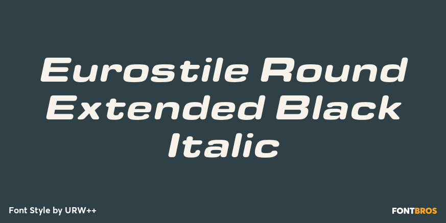 Eurostile Round Extended Black Italic Poster