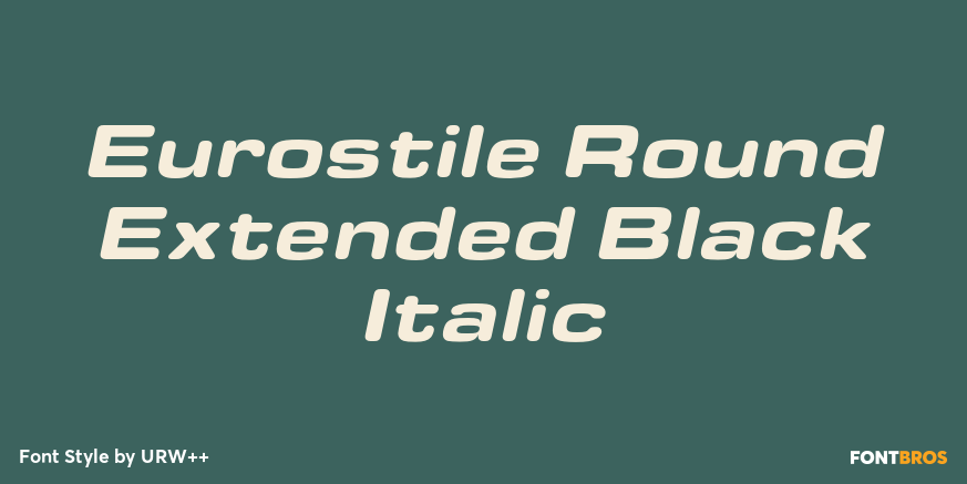 Eurostile Round Extended Black Italic Poster