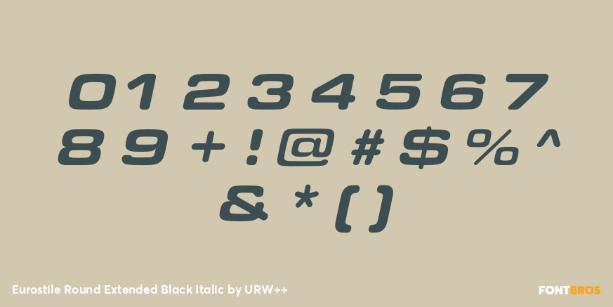 Eurostile Round Extended Black Italic Font Poster #1