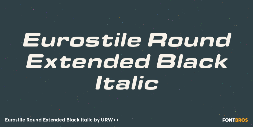 Eurostile Round Extended Black Italic Poster