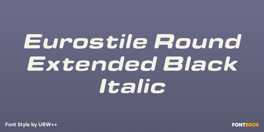 Eurostile Round Extended Black Italic Poster
