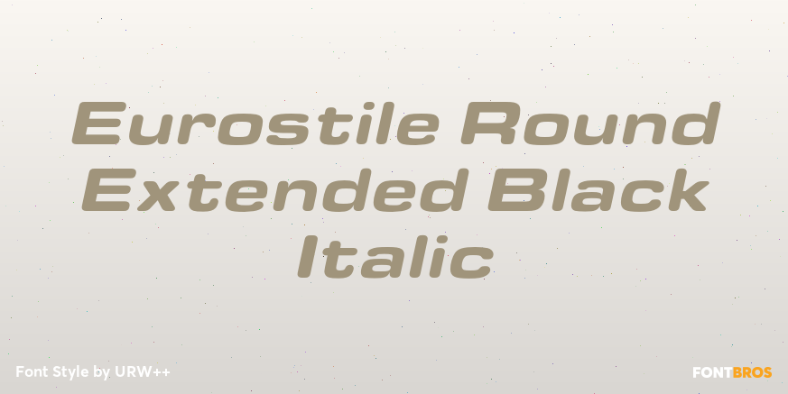Eurostile Round Extended Black Italic Poster