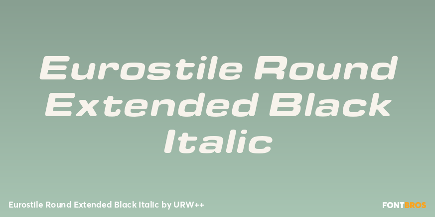 Eurostile Round Extended Black Italic Poster