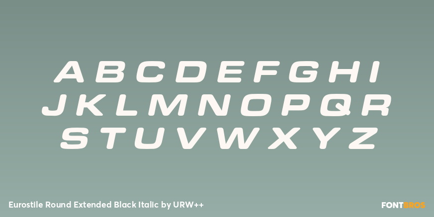 Eurostile Round Extended Black Italic Font Poster #2