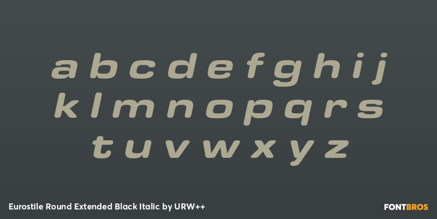 Eurostile Round Extended Black Italic Font Poster #3