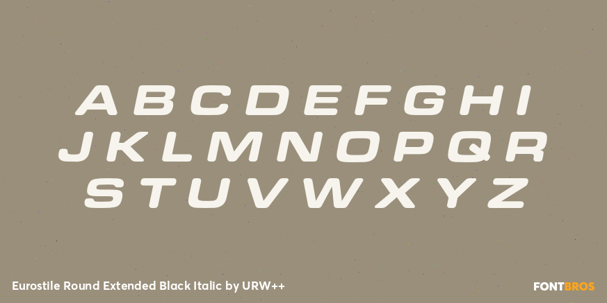 Eurostile Round Extended Black Italic Font Poster #1