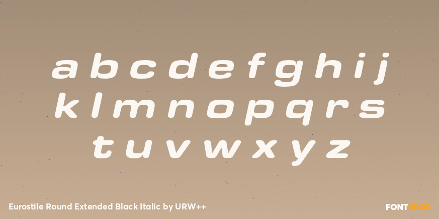 Eurostile Round Extended Black Italic Font Poster #1