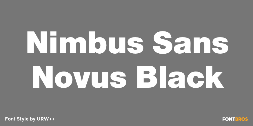 Nimbus Sans Novus Black Font Poster #1