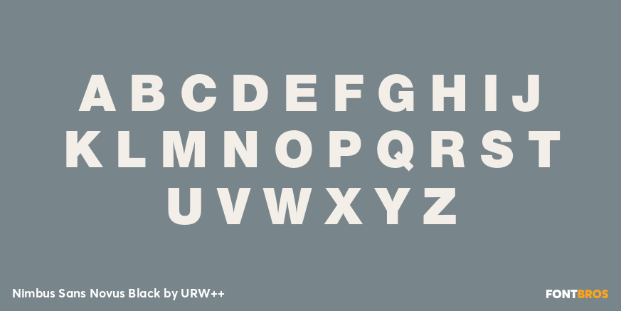 Nimbus Sans Novus Black Font Poster #2
