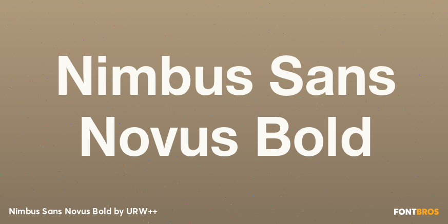 Nimbus Sans Novus Bold Font Poster #1