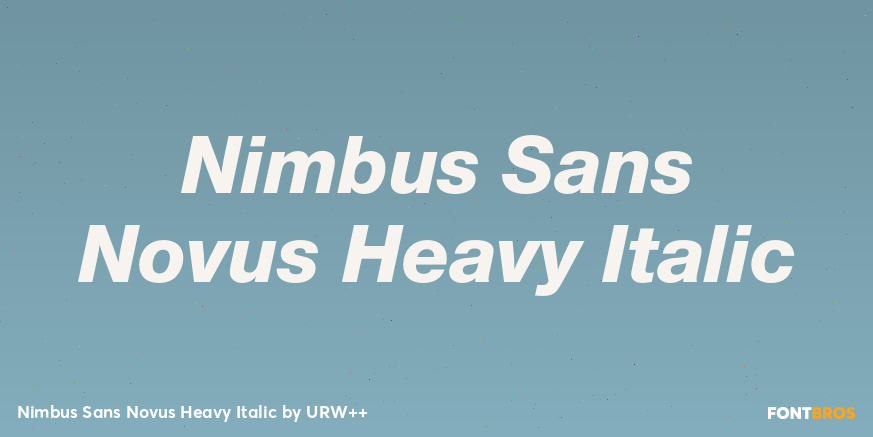 Nimbus Sans Novus Heavy Italic Font Poster #1