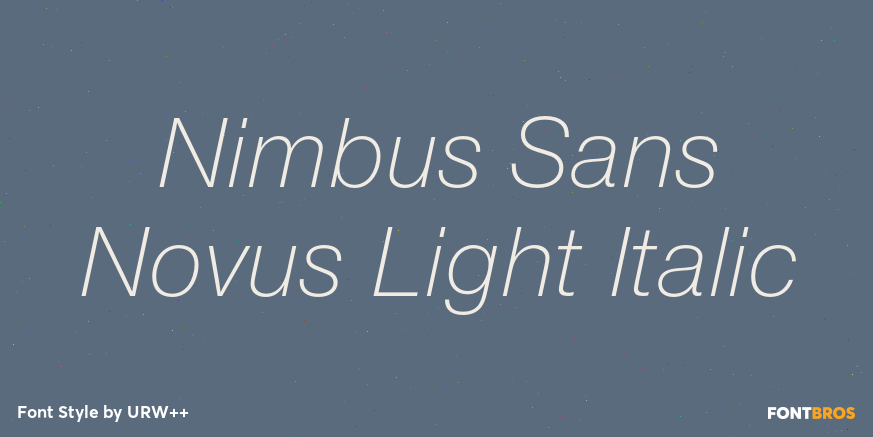 Nimbus Sans Novus Light Italic Font Poster #1