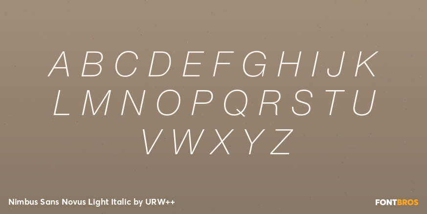 Nimbus Sans Novus Light Italic Font Poster #1