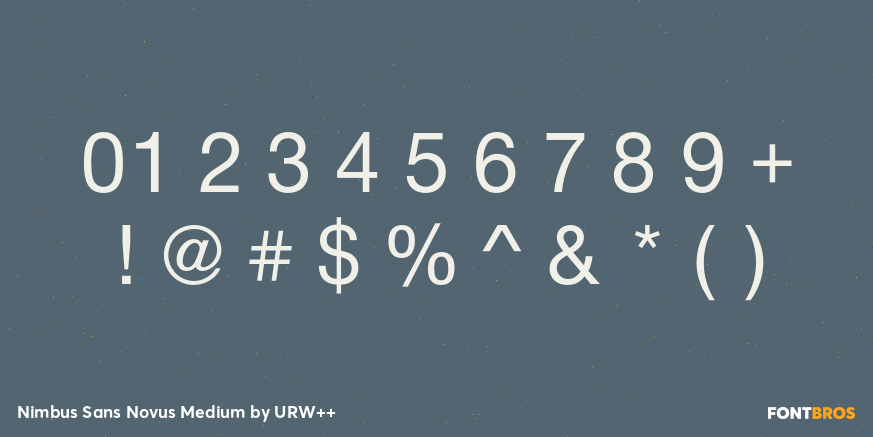 Nimbus Sans Novus Medium Font Poster #1