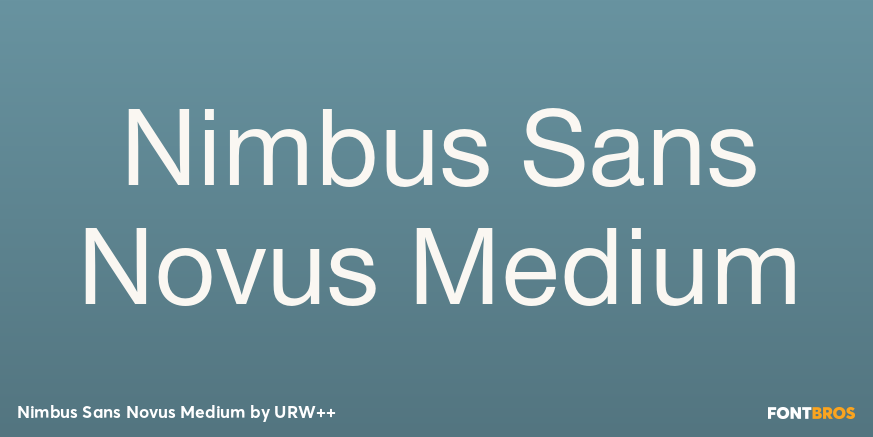 Nimbus Sans Novus Medium Font Poster #1
