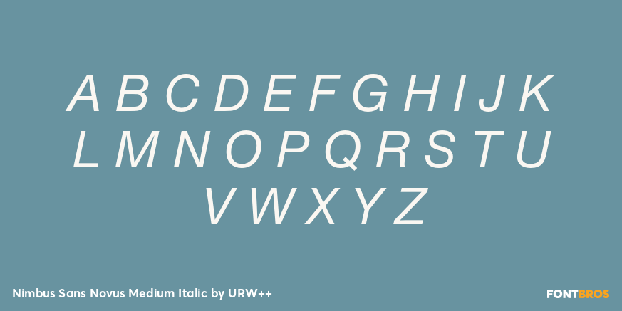 Nimbus Sans Novus Medium Italic Font Poster #2