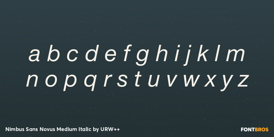 Nimbus Sans Novus Medium Italic Font Poster #3