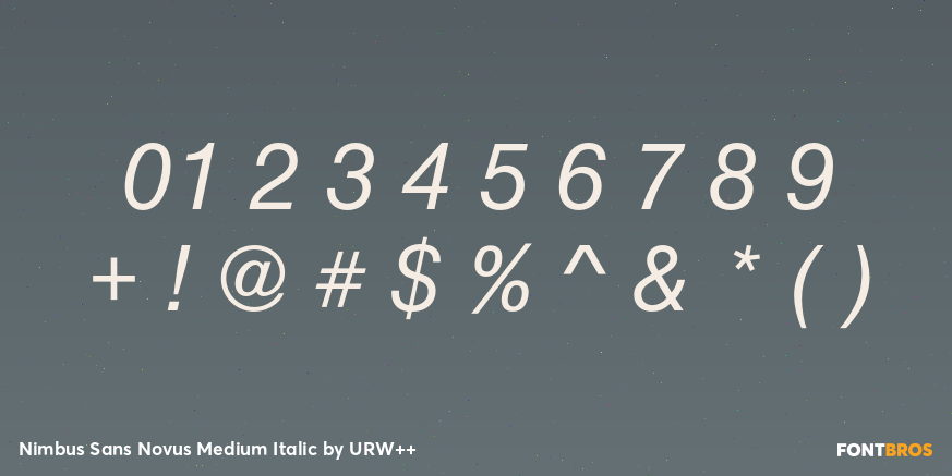 Nimbus Sans Novus Medium Italic Font Poster #4