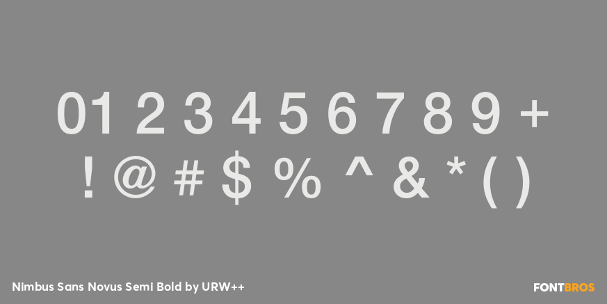 Nimbus Sans Novus Semi Bold Font Poster #1
