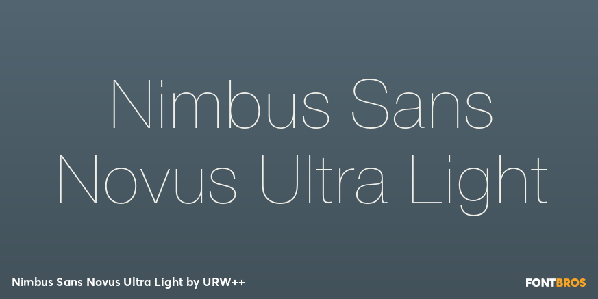 Nimbus Sans Novus Ultra Light Font Poster #1