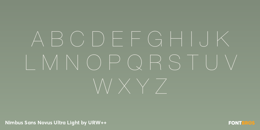 Nimbus Sans Novus Ultra Light Font Poster #2