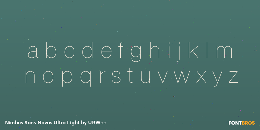 Nimbus Sans Novus Ultra Light Font Poster #3
