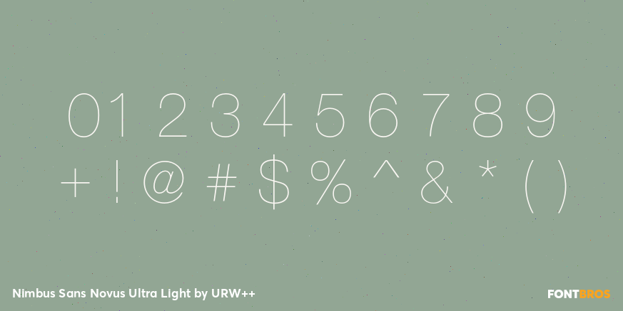 Nimbus Sans Novus Ultra Light Font Poster #4