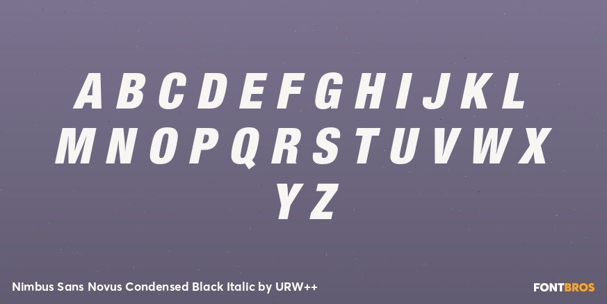 Nimbus Sans Novus Condensed Black Italic Font Poster #2
