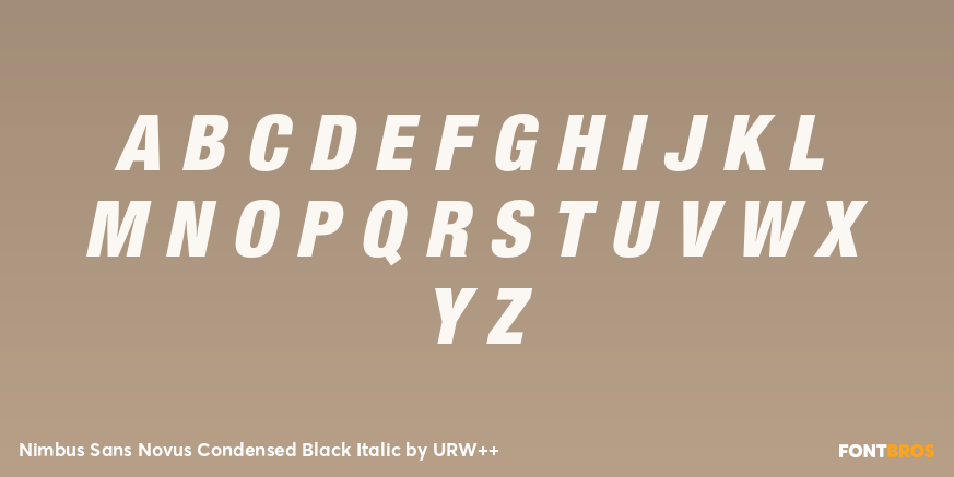 Nimbus Sans Novus Condensed Black Italic Font Poster #1