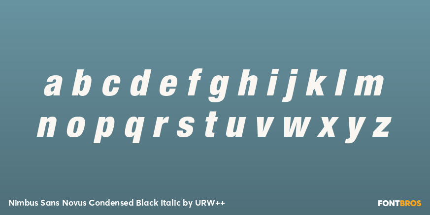 Nimbus Sans Novus Condensed Black Italic Font Poster #1