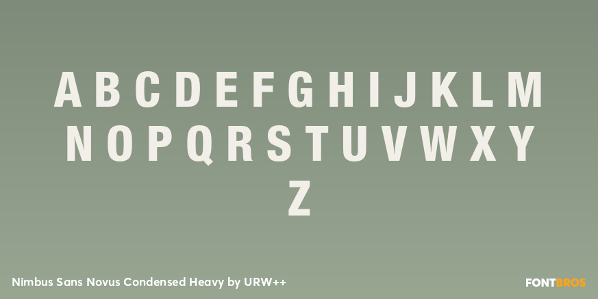Nimbus Sans Novus Condensed Heavy Font Poster #2