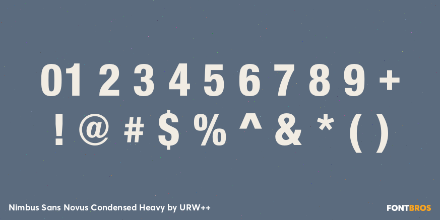 Nimbus Sans Novus Condensed Heavy Font Poster #4