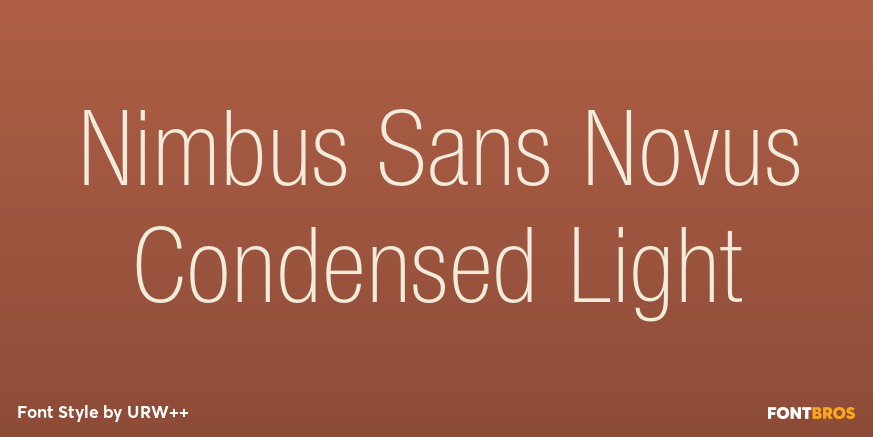 Nimbus Sans Novus Condensed Light Font Poster #1