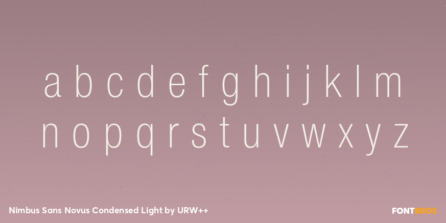 Nimbus Sans Novus Condensed Light Font Poster #3