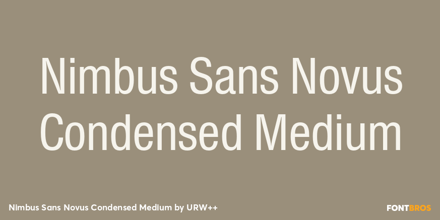 Nimbus Sans Novus Condensed Medium Font Poster #1