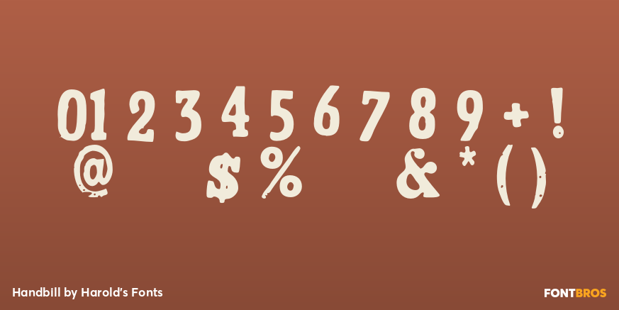 Handbill Font Poster #4