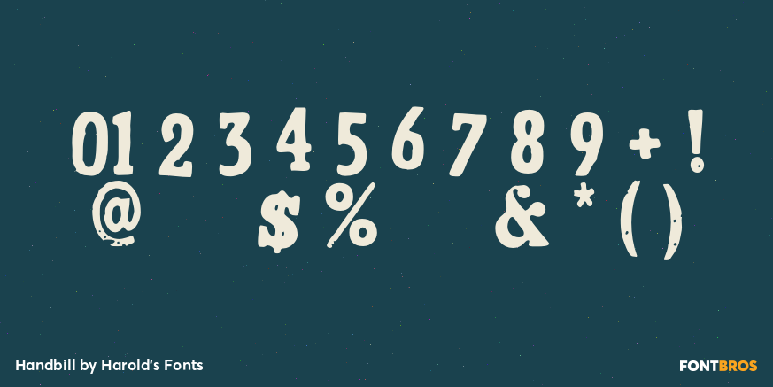 Handbill Font Poster #4