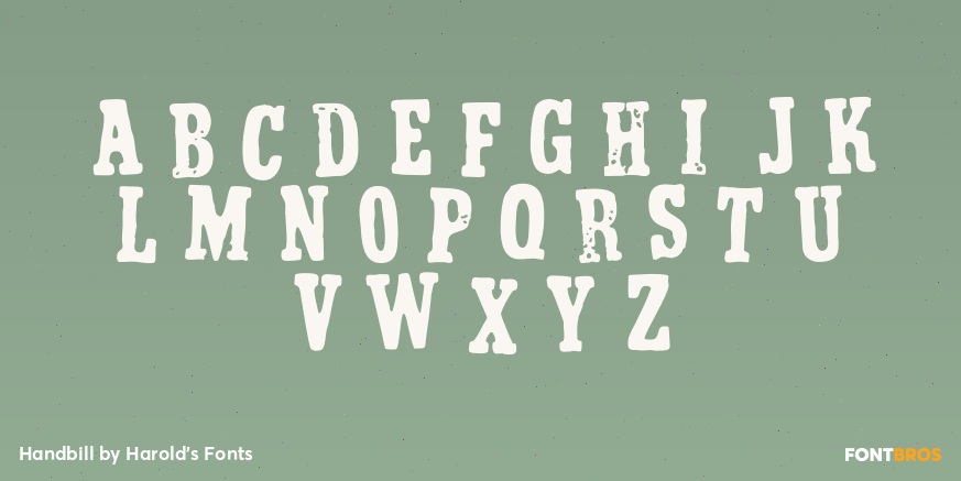 Handbill Font Poster #3