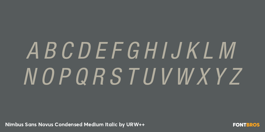 Nimbus Sans Novus Condensed Medium Italic Font Poster #2